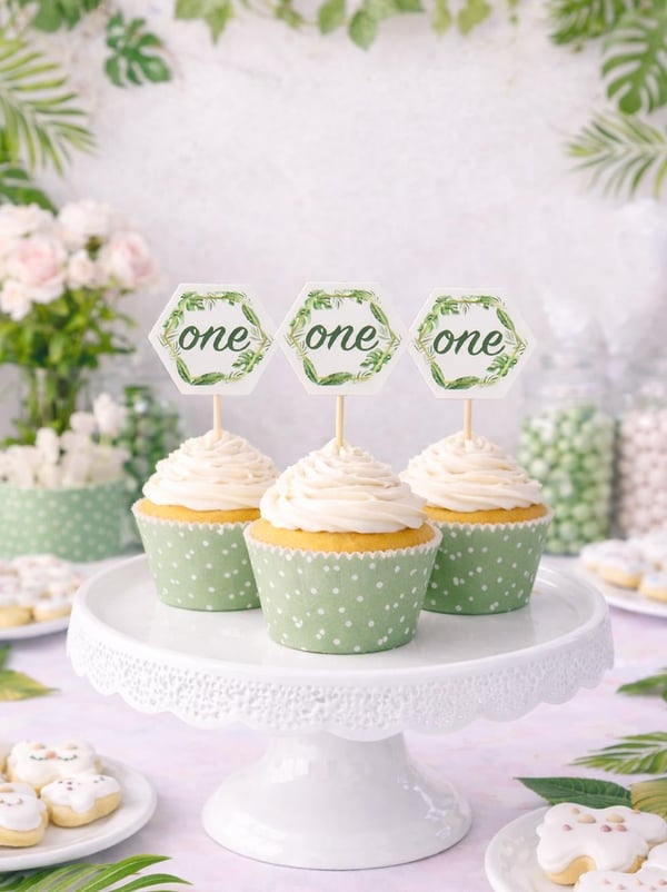 One Kürdan 1 Yaş Doğum Günü Partisi Cupcake Kürdanı 10'lu - 1 Yaş Doğum Günü | Parti Adresi