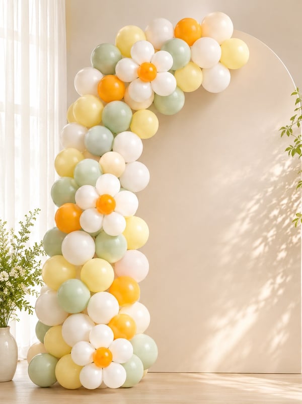 Papatya Temalı Balon Zincir Seti Doğum Günü Balon Seti - Parti Seti | Parti Adresi