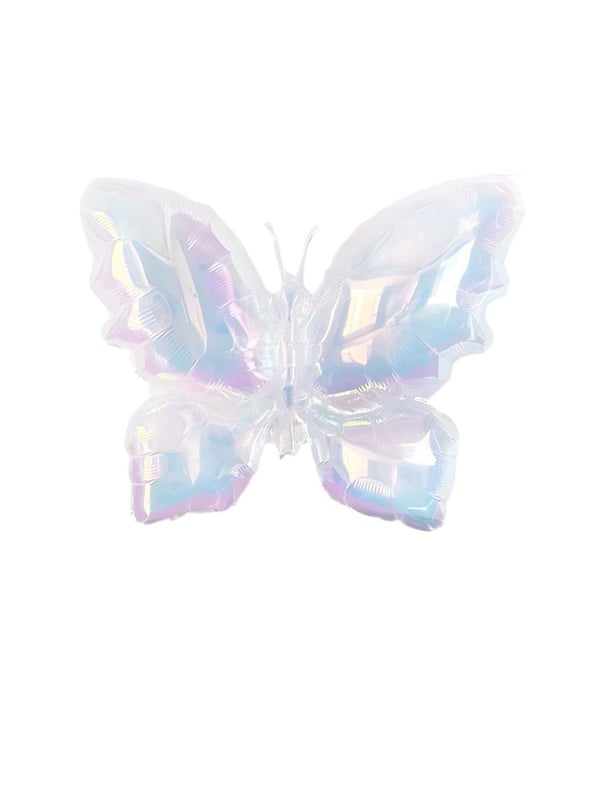 Pastel Hologram Kelebek Folyo Balon – Parti & Doğum Günü Süslemesi 88 cm - Parti Balonu | Parti Adresi