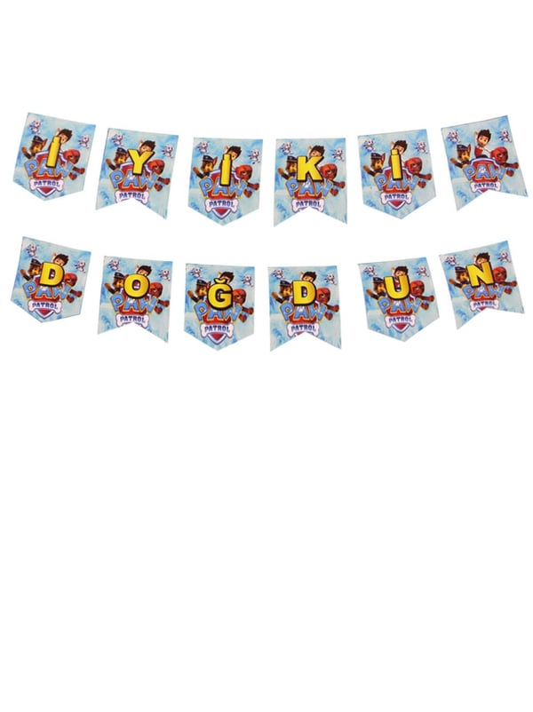 Paw Patrol Temalı İyi Ki Doğdun Banner – Erkek Çocuk Doğum Günü Dekoru - Paw Patrol | Parti Adresi