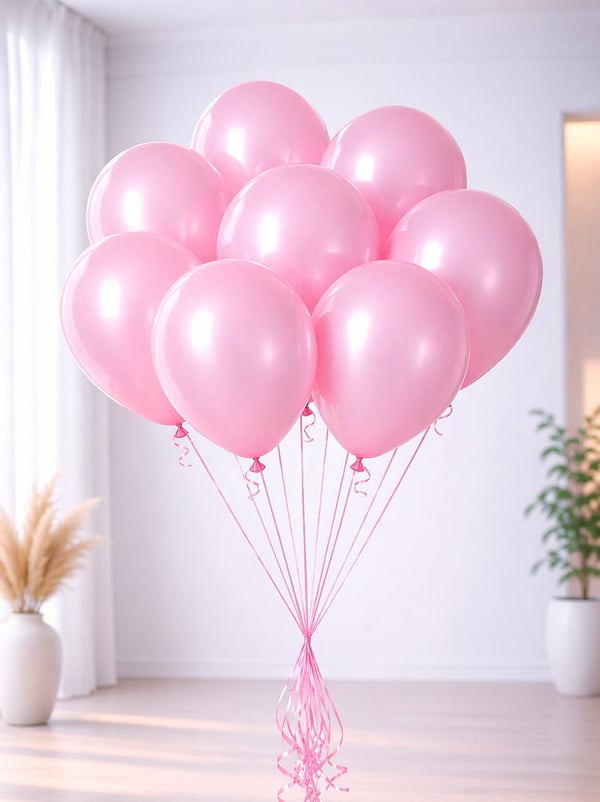 Pembe Metalik Balon 10'Lu 12