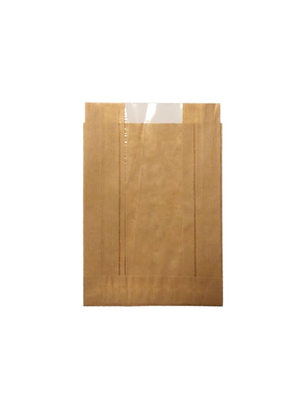 Pencereli Şamua Kraft Kese Kağıdı 12X20 Cm 100'lü