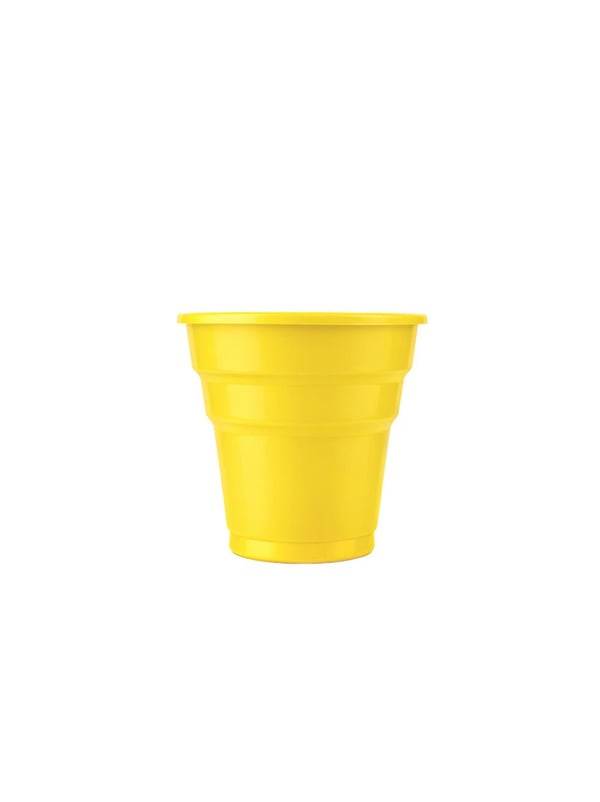 Plastik Bardak Sarı Renk 25'Li - Plastik Bardaklar | Parti Adresi