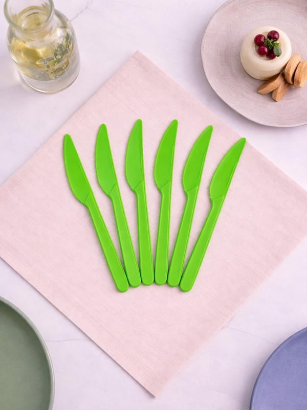 Plastik Bıçak Açık Yeşil 25'Li - Çatal & Kaşık & Bıçak | Parti Adresi