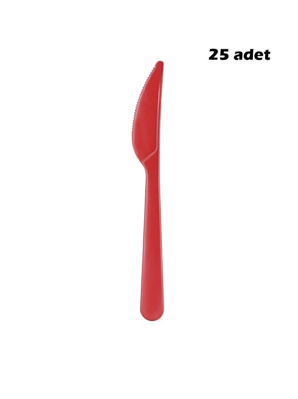Plastik Bıçak Kırmızı 25'li - Çatal & Kaşık & Bıçak | Parti Adresi