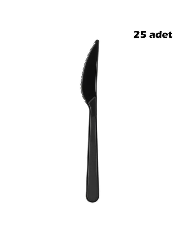 Plastik Bıçak Siyah 25'Li - Çatal & Kaşık & Bıçak | Parti Adresi