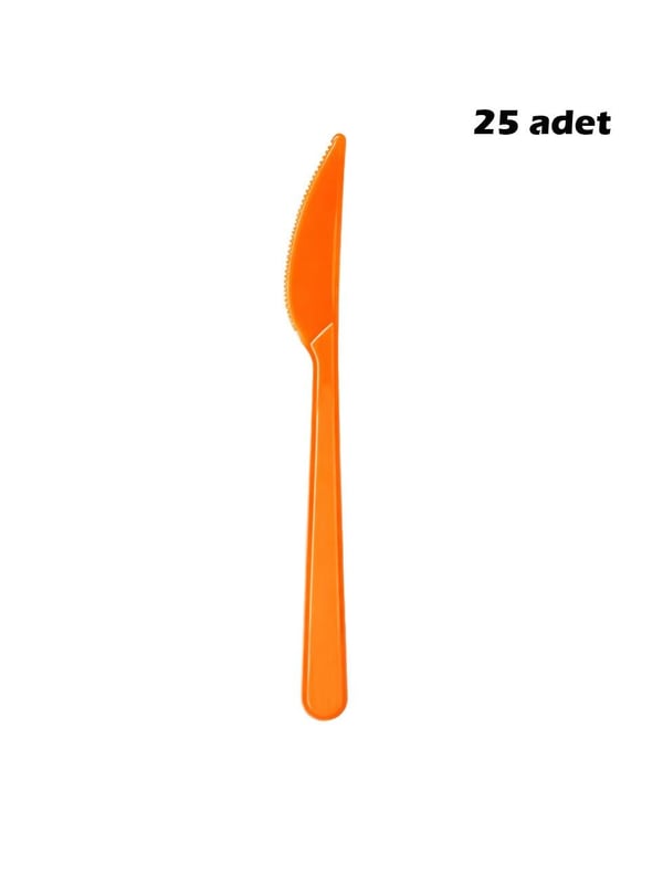 Plastik Bıçak Turuncu 25'Li - Çatal & Kaşık & Bıçak | Parti Adresi