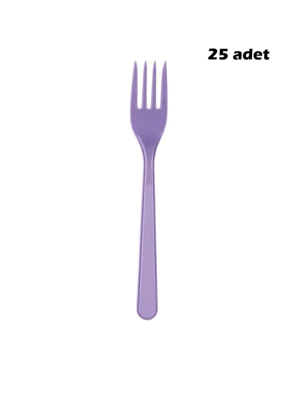 Plastik Çatal Lila 25'Li - Çatal & Kaşık & Bıçak | Parti Adresi