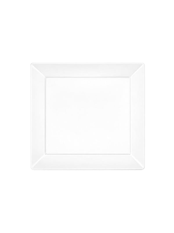 Plastik  Kare Tabak 22 Cm Beyaz 10'Lu - Plastik Tabaklar | Parti Adresi