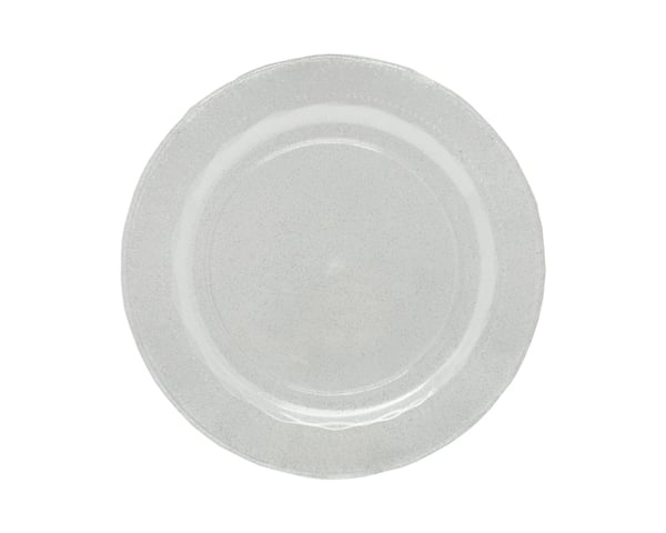 PLASTİK LÜKS TABAK 26 CM SİMLİ GÜMÜŞ 10 LU