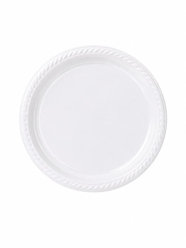 Plastik Tabak Doğum Günü Parti Tabağı Beyaz 21 cm 25'li - Plastik Tabaklar | Parti Adresi