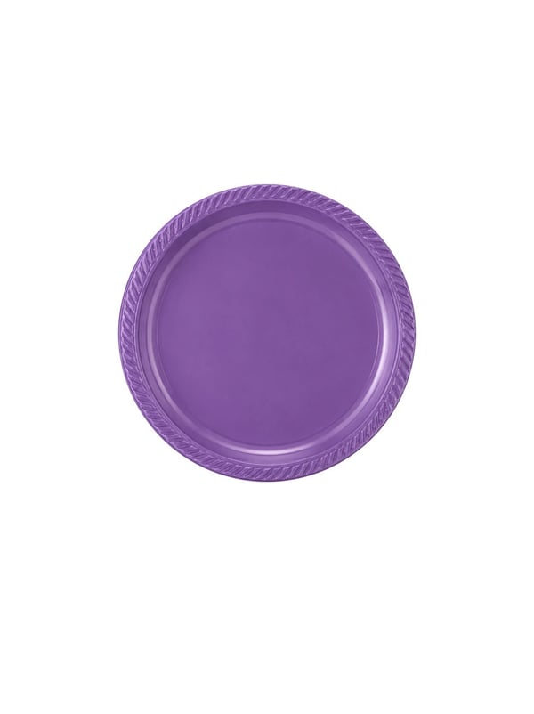 Plastik Tabak Doğum Günü Parti Tabağı Mor 21 cm 25'li - Plastik Tabaklar | Parti Adresi