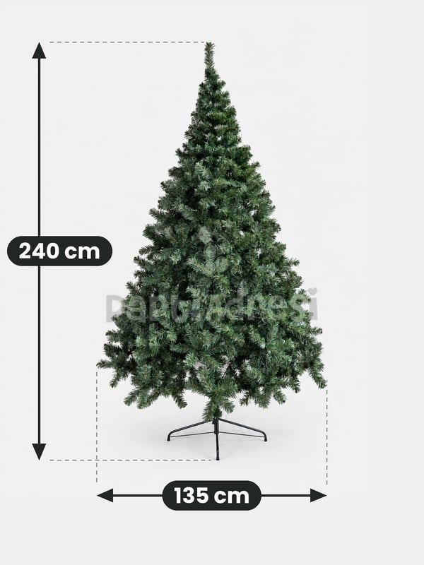 Premium Yılbaşı Ağacı 240 cm 985 Dallı Metal Ayaklı Yoğun Görünümlü Çam Ağacı - Yılbaşı Ağacı | Parti Adresi