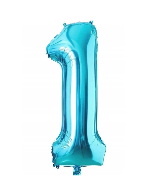 Rakam Folyo Balon 1 Mavi Renk 86 Cm - 34”