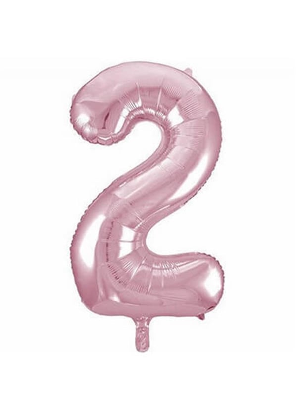 Rakam Folyo Balon 2 Pembe Renk 86 Cm - 34”