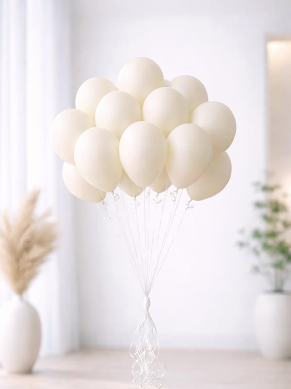 Retro Beyaz Lateks Mini Balon 5 inc 12 cm 100'lü - Retro Balon | Parti Adresi