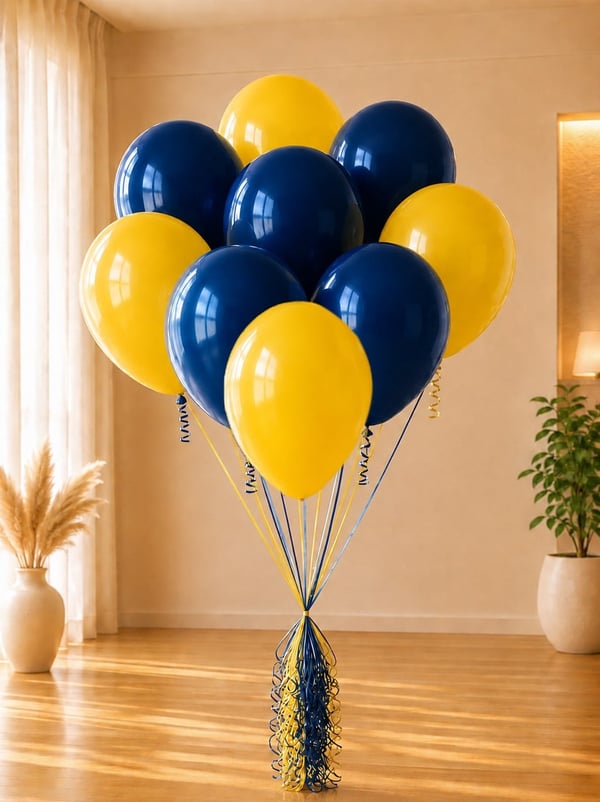 Sarı Lacivert Balon 10'lu 12” - Düz Renk Balon | Parti Adresi