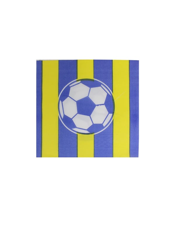 Sarı Lacivert Futbol Temalı Kağıt Peçete – Doğum Günü Parti Süsleri 20'li - Fenerbahçe | Parti Adresi