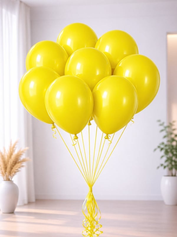 Sarı Metalik Balon 10'Lu 12