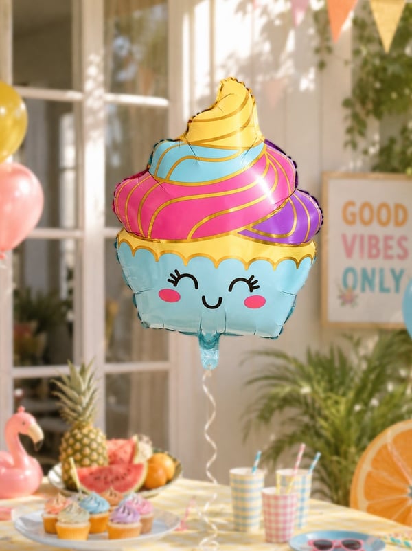 Sevimli Kup Dondurma Folyo Balon – Doğum Günü Parti Süsü 60 cm - Parti Balonu | Parti Adresi