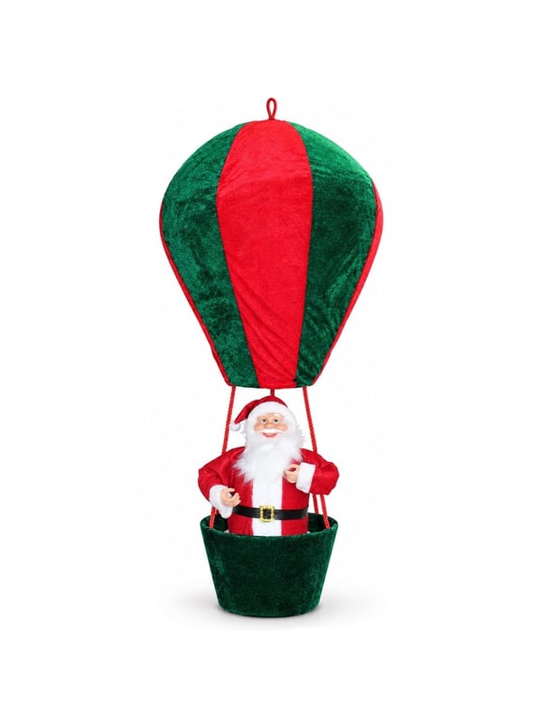 Sıcak Hava Balonlu Noel Baba Büyük Yılbaşı Dekoru 110 cm - Yılbaşı Dekor Süsleri | Parti Adresi