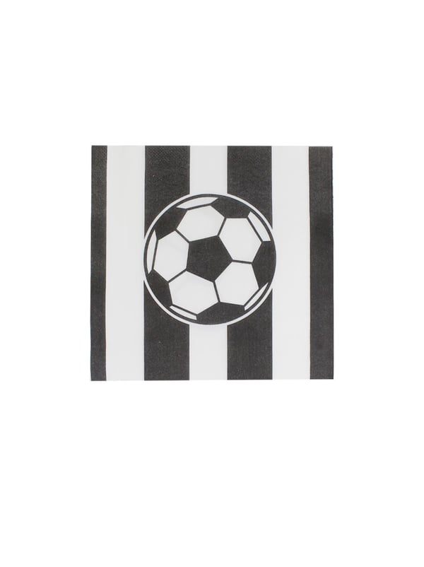 Siyah Beyaz Futbol Temalı Kağıt Peçete – Doğum Günü Parti Süsleri 20'li - Beşiktaş | Parti Adresi