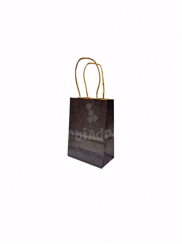 Siyah Mini Boy Kağıt Çanta – Hediye Çantası 10x15x5 cm 12'li - Kraft ve Düz Renk Karton Çanta | Parti Adresi