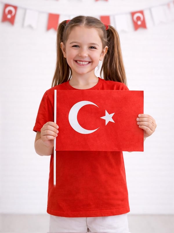 Sopalı Türk Bayrağı Milli Bayram Kağıt El Bayrağı 30x20 cm 40'lı - Kağıt Süsler | Parti Adresi
