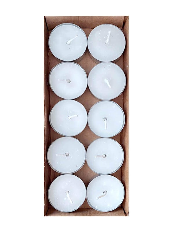 Tealight Mum 10 'lu Beyaz