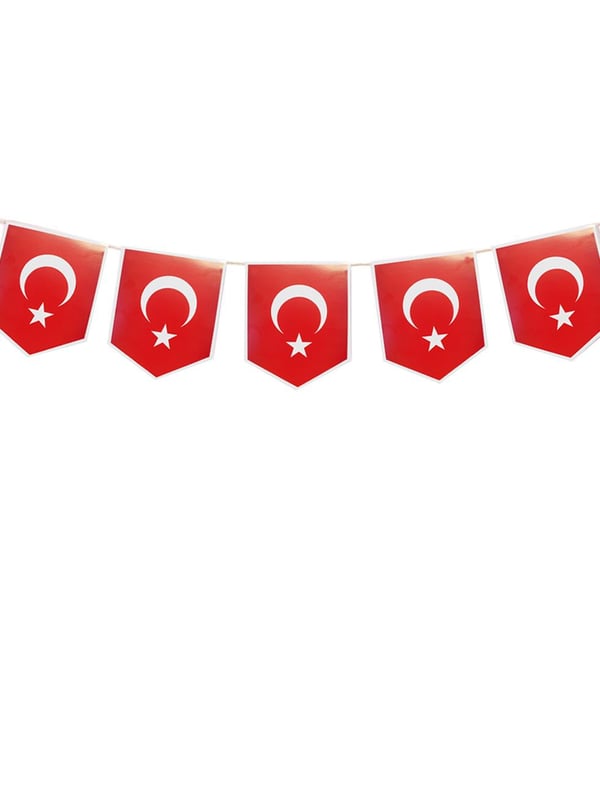 Türk Bayraklı Flama Banner Süsü  – Milli Bayram Okul Sınıf Süsleme - Milli Bayram Süsleri | Parti Adresi