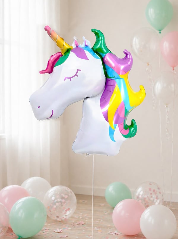 Unicorn Kafa Folyo Balon 92X104 Cm - Parti Balonu | Parti Adresi