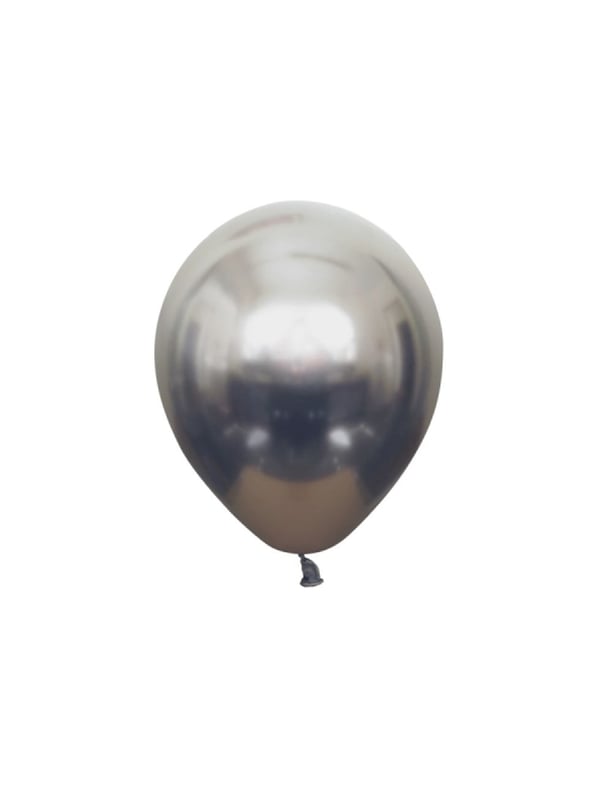 Uzay Gri Krom Balon 12 inc 50'li - Krom Balon | Parti Adresi