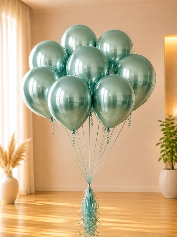 Yeşil Krom Balon 12 inc 50'li - Krom Balon | Parti Adresi