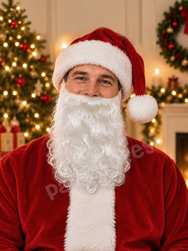 Yılbaşı Beyaz Noel Baba Sakalı – Lastikli Takma Sakal Parti Aksesuarı - Yılbaşı  Şapka - Gözlük - Maske - Taç | Parti Adresi