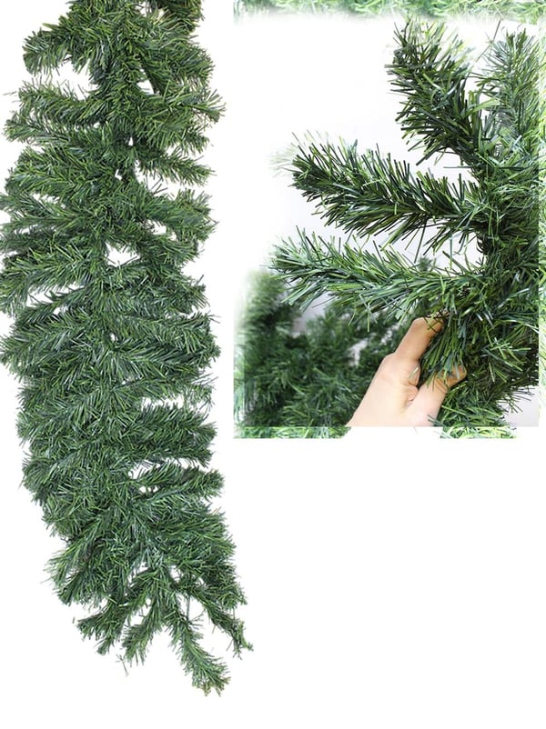 Yılbaşı Dekor Süsleri Yeşil Çam Dalı Garland 160 cm - Yılbaşı Ağacı | Parti Adresi
