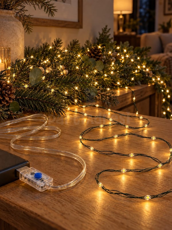 Yılbaşı Dekoru USB Işık - Günışığı 300 LED 10 Metre 8 Fonksiyonlu Ağaç Süsü - Yılbaşı Işıkları | Parti Adresi