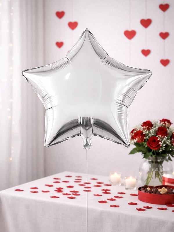 Yıldız Folyo Balon Doğum Günü Parti Balonu Gümüş 18 inc- 45 cm - Parti Balonu | Parti Adresi