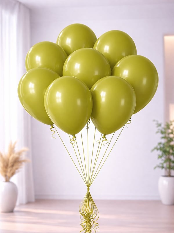 Zeytin Yeşili Renk Balon 12 inc 10'Lu  - Retro Balon | Parti Adresi
