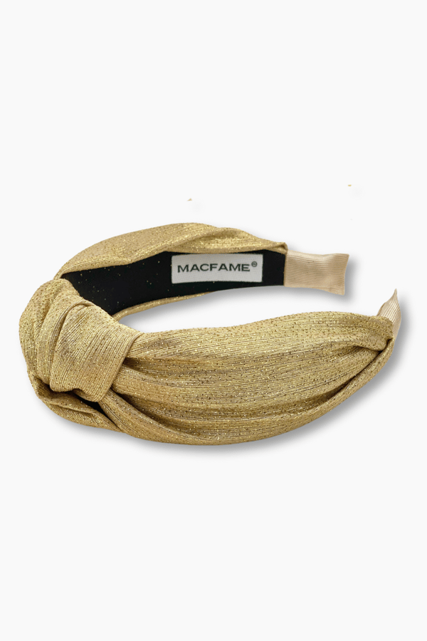 Gold Silvery Knotted Headband