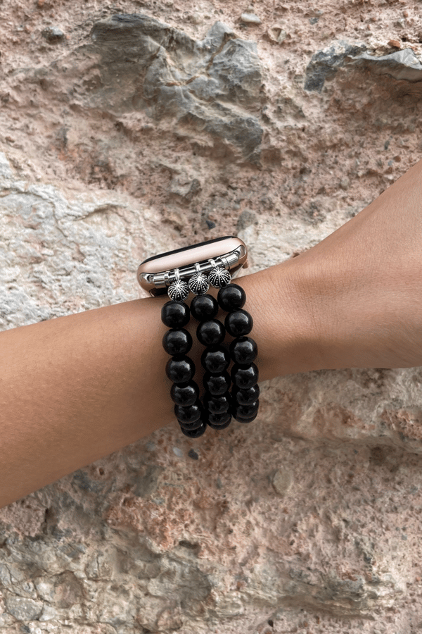 Apple Watch Siyah Taşlı Kordon