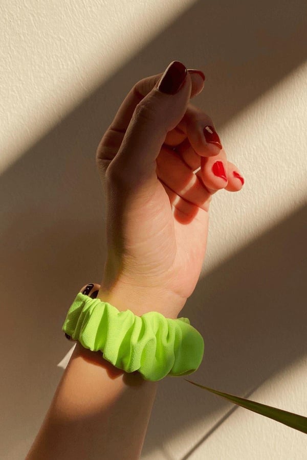 Scrunchie Apple Watch Band Neon Green