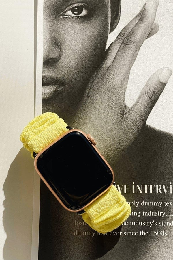 Scrunchie Apple Watch Band Yellow