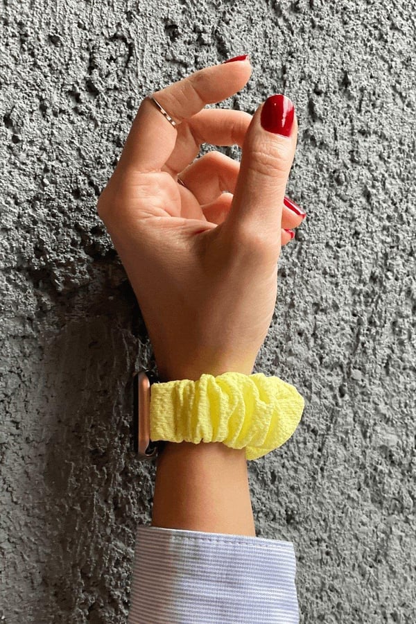 Scrunchie Apple Watch Band Yellow