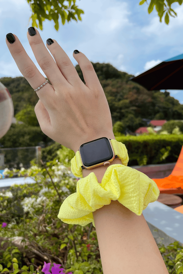 Scrunchie Apple Watch Band Yellow- with Scrunchie