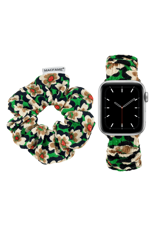 Scrunchie Apple Watch Band Floral - with Scrunchie