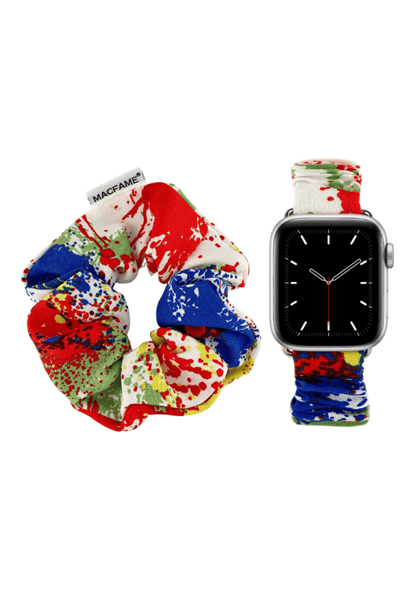 Scrunchie Apple Watch Band Rainbow - with Scrunchie