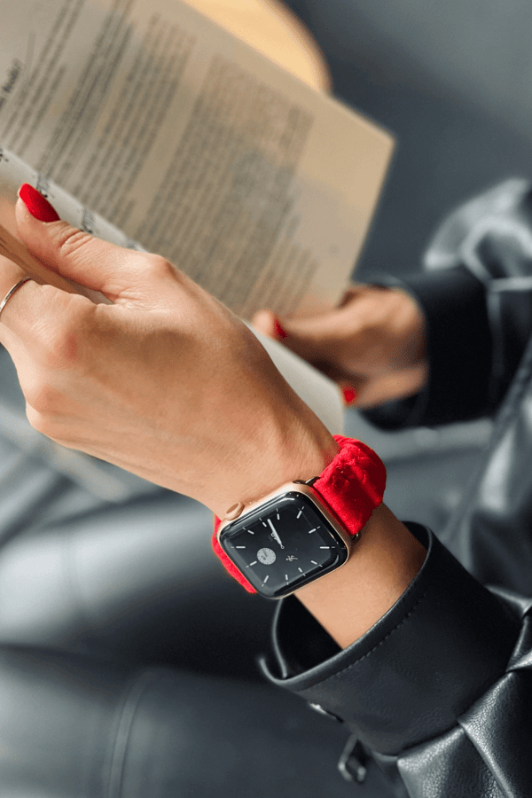 Scrunchie Apple Watch Band Red