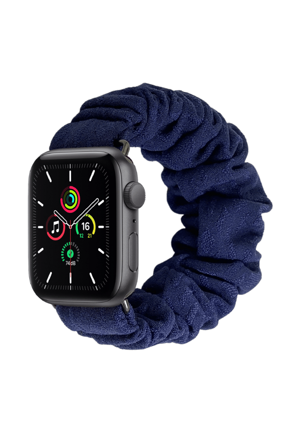 Scrunchie Apple Watch Band Navy Blue