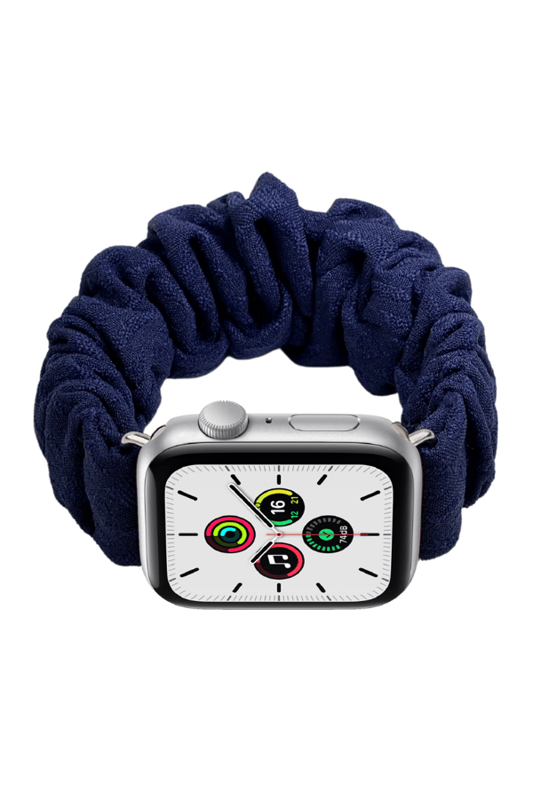 Scrunchie Apple Watch Band Navy Blue