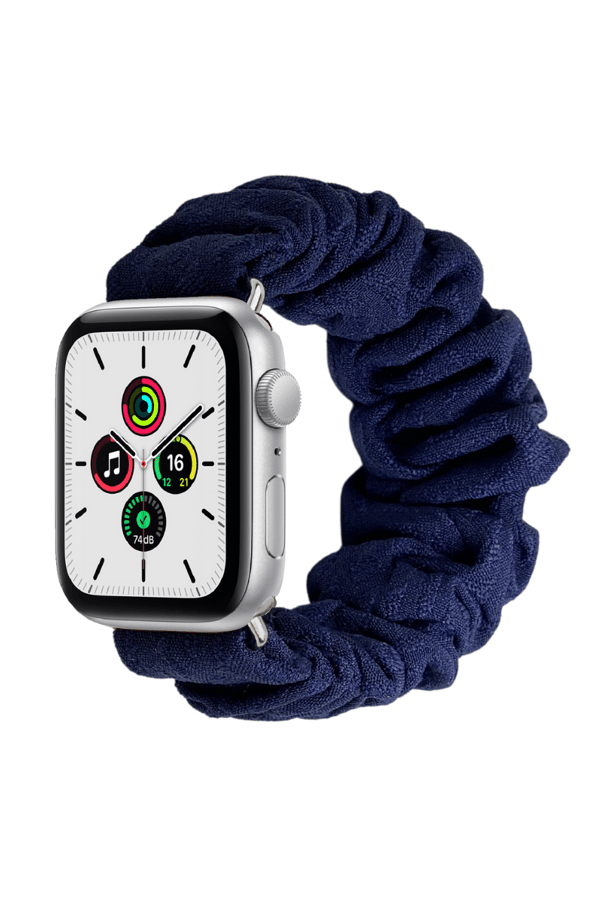 Scrunchie Apple Watch Band Navy Blue